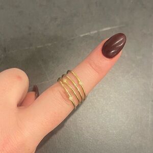 Uncommon James Thin Stackable Rings with Triangles